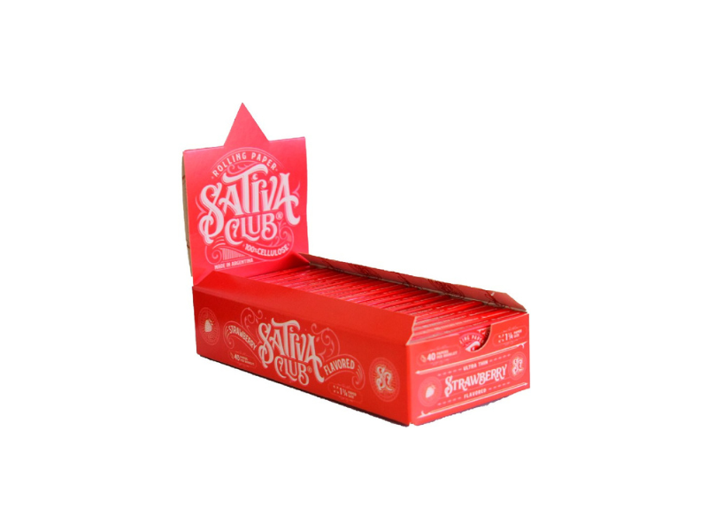 Sativa Club Celulosa Regular sabor Frutilla x22 Unidades  
